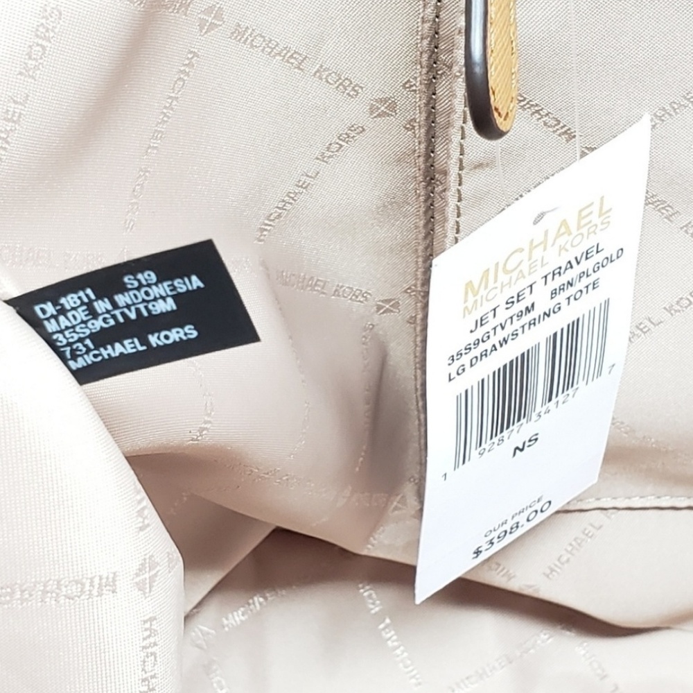 Michael Kors Large Jet Set Tote Bag Brown - Picture 5 of 6